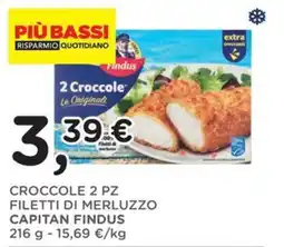 Poli Crocchette filetti di merluzzo capitano findus offerta