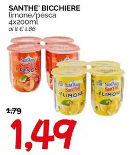 Hardis Santhe' bicchiere limone/pesca offerta