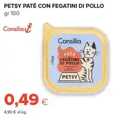 Tigre Amico Petsy paté con fegatini di pollo Consilia offerta