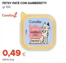 Tigre Amico Petsy paté con gamberetti Consilia offerta
