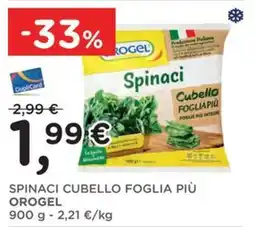 Poli Spinaci cubello foglia più Orogel offerta
