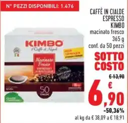 Conad Superstore Caffè in cialde espresso Kimbo offerta