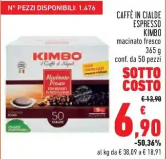 Caffè in cialde espresso Kimbo
