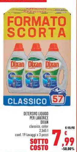 Conad Superstore Detersivo liquido per lavatrice Dixan classico offerta