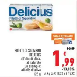 Conad Superstore Filetti di Sgombro Delicius offerta