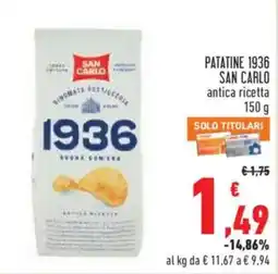 Conad Superstore Patatine 1936 San Carlo offerta