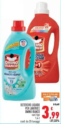 Conad Superstore Detersivo liquido per lavatrice Omino Bianco offerta