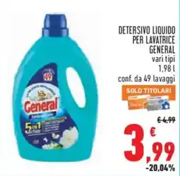 Conad Superstore Detersivo liquido per lavatrice General offerta