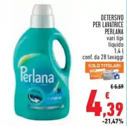 Conad Superstore Detersivo per lavatrice Perlana offerta