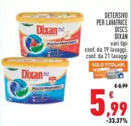 Conad Superstore Detersivo per lavatrice Discs Dixan offerta