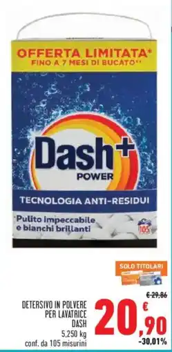 Conad Superstore Detersivo in polvere per lavatrice Dash offerta