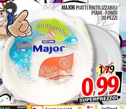 Il Genio Supermercato Piatti fondi riutilizzabili Major offerta