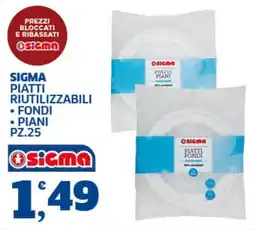 Sigma Superstore Piatti riutilizzabili Sigma offerta