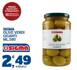Sigma Superstore Sigma olive verdi giganti offerta