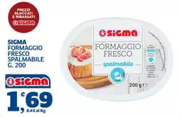 Sigma Superstore Sigma formaggio fresco spalmabile offerta