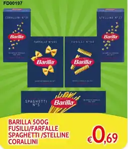 Italy Cash and Carry Barilla Fusilli/Farfalle Spaghetti/Stelline Corallini offerta