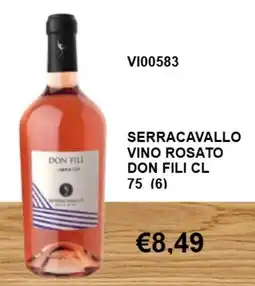 Italy Cash and Carry Serracavallo Don Fili vino rosato offerta