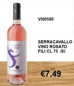 Italy Cash and Carry Serracavallo vino rosato fili offerta