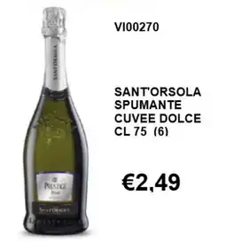Italy Cash and Carry Sant'Orsola spumante cuvee dolce offerta