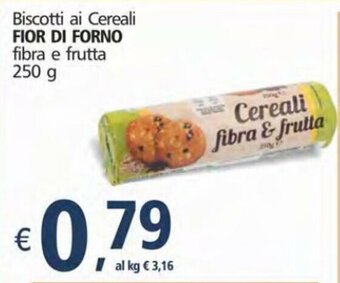 Alter Discount Fior Di Forno Biscotti ai Cereali fibra e frutta 250 g offerta