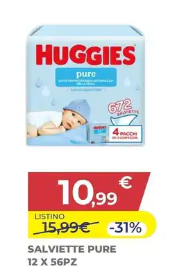 Prenatal Huggies salviette pure offerta