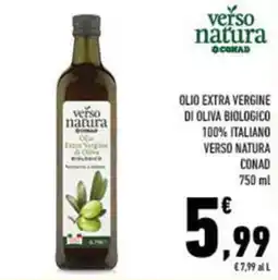 Conad City Olio extra vergine di oliva biologico verso natura offerta