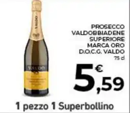 Conad City Prosecco Valdobbiadene Superiore Marca Oro D.O.C.G. Valdo offerta