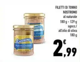 Conad City Filetti di tonno Nostromo offerta