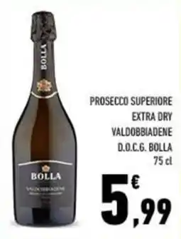 Conad City Prosecco superiore extra dry valdobbiadene d.o.c.g. bolla offerta