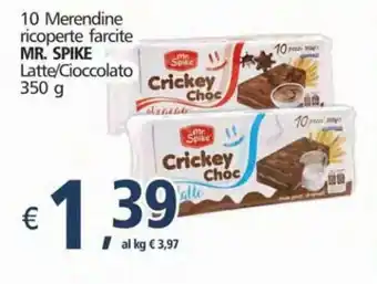 Alter Discount Mr. Spike 10 Merendine Ricoperte Farcite Latte/Cioccolato 350 g offerta
