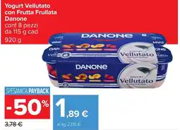 Carrefour Iper Yogurt Vellutato con Frutta Frullata Danone offerta
