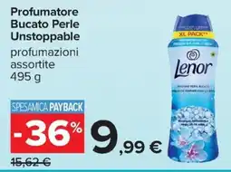 Carrefour Iper Profumatore Bucato Perle Unstoppable Lenor offerta