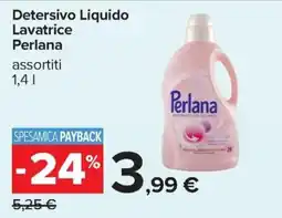 Carrefour Iper Detersivo liquido Lavatrice Perlana offerta