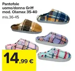 Carrefour Iper Pantofole uomo/donna Griff offerta