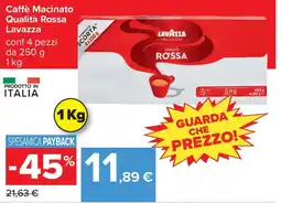 Carrefour Iper Caffè Macinato Qualità Rossa Lavazza offerta