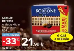 Carrefour Iper Capsule Borbone offerta