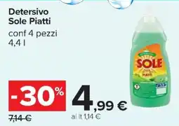 Carrefour Iper Detersivo Sole Piatti offerta