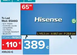 Carrefour Iper Tv Led Hisense offerta