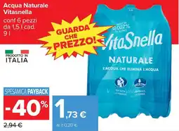 Carrefour Iper Acqua Naturale Vitasnella offerta