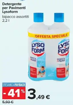 Carrefour Iper Detergente per Pavimenti Lysoform offerta