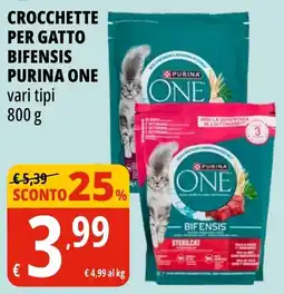 Tigros Crocchette per gatto bifensis Purina One offerta