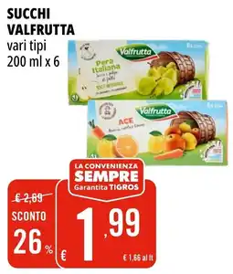 Tigros Succhi Valfrutta offerta