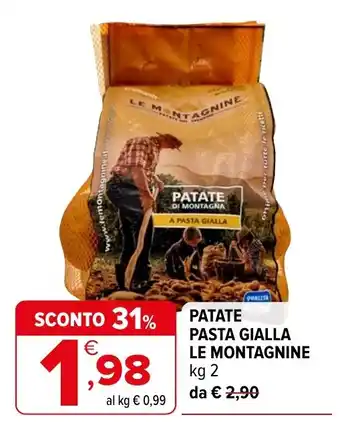 Patate pasta gialla le montagnine