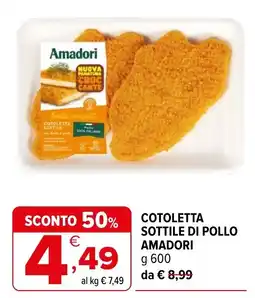 Iperal Cotoletta sottile di pollo Amadori offerta