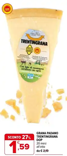 Iperal Grana Padano Trentingrana DOP offerta