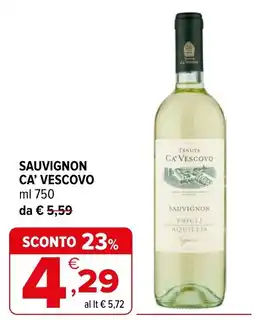 Iperal Sauvignon Ca' Vescovo offerta