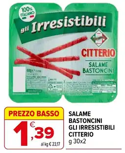 Iperal Salame bastoncini gli irresistibili Citterio offerta
