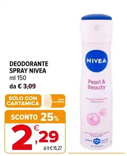 Iperal Deodorante spray Nivea Pearl & Beauty offerta