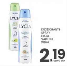 Despar Deodorante spray Lycia offerta