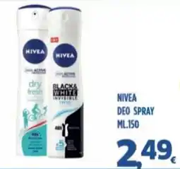 Orizzonte Supermercati Nivea deo spray offerta